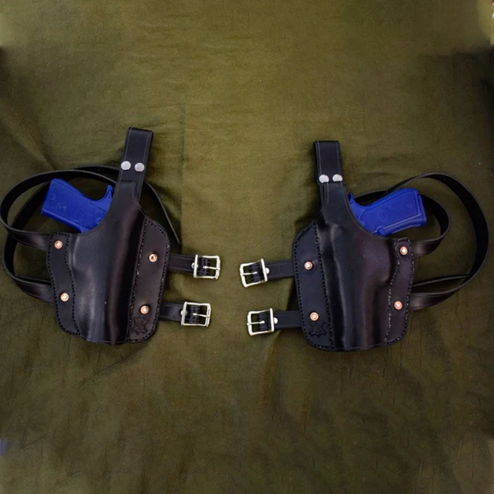 Handmade Black Leather Thigh Holster