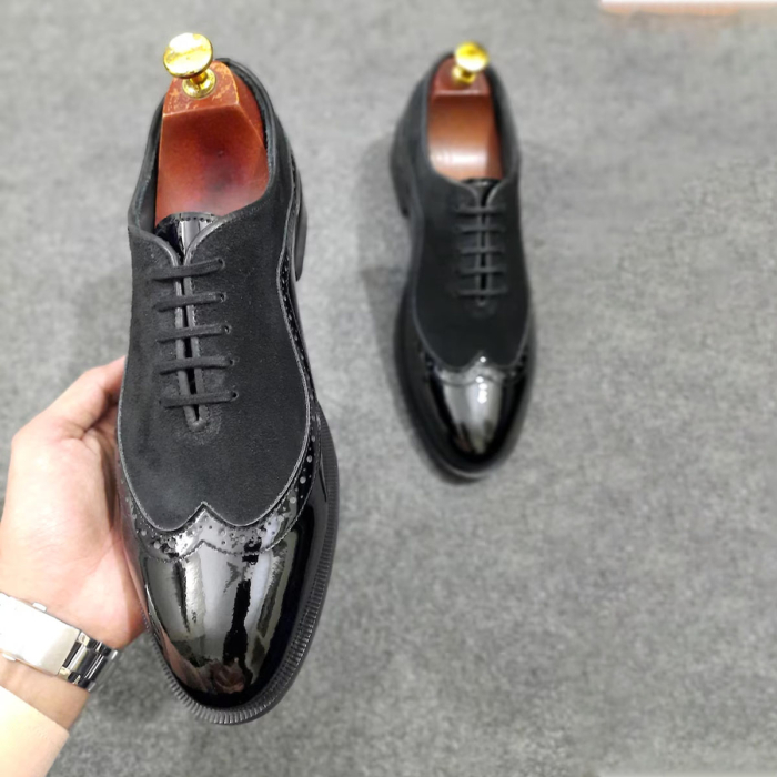 Premium Black Full‑Grain Oxford Shoes