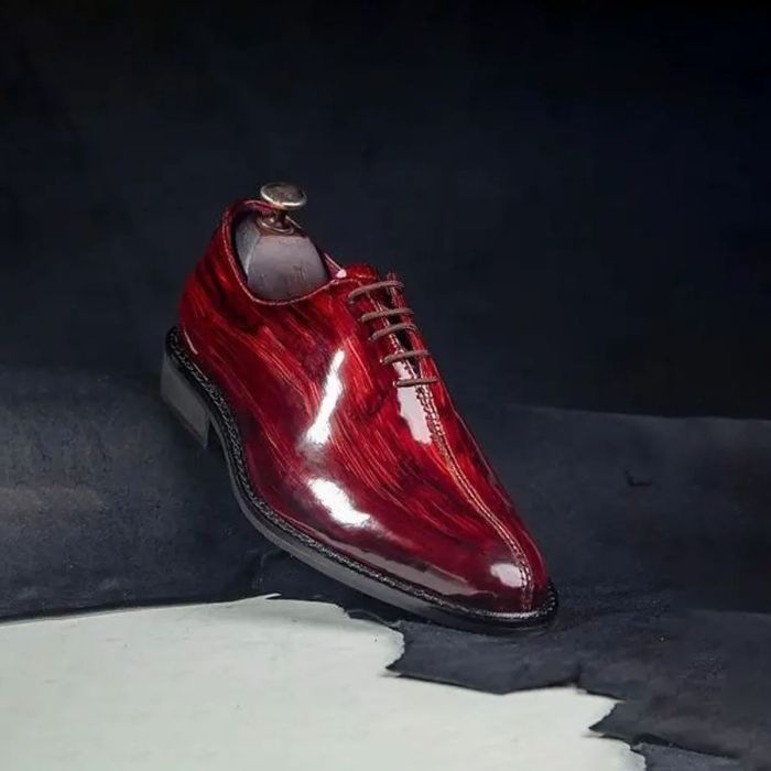 ONECUT Ox‑Blood Leather Oxfords Shoes
