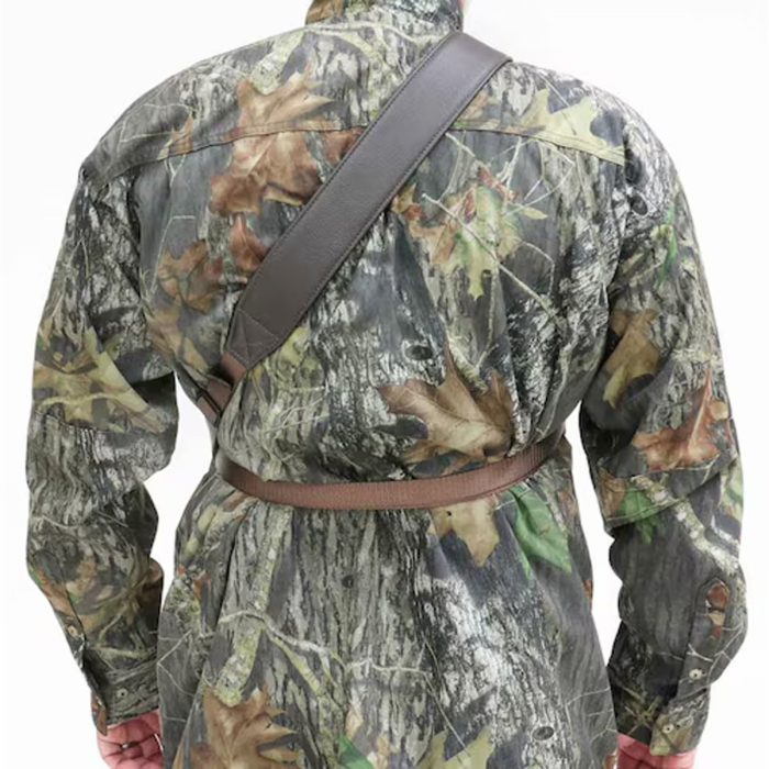 Havana Brown Leather Chest Holster With Harness