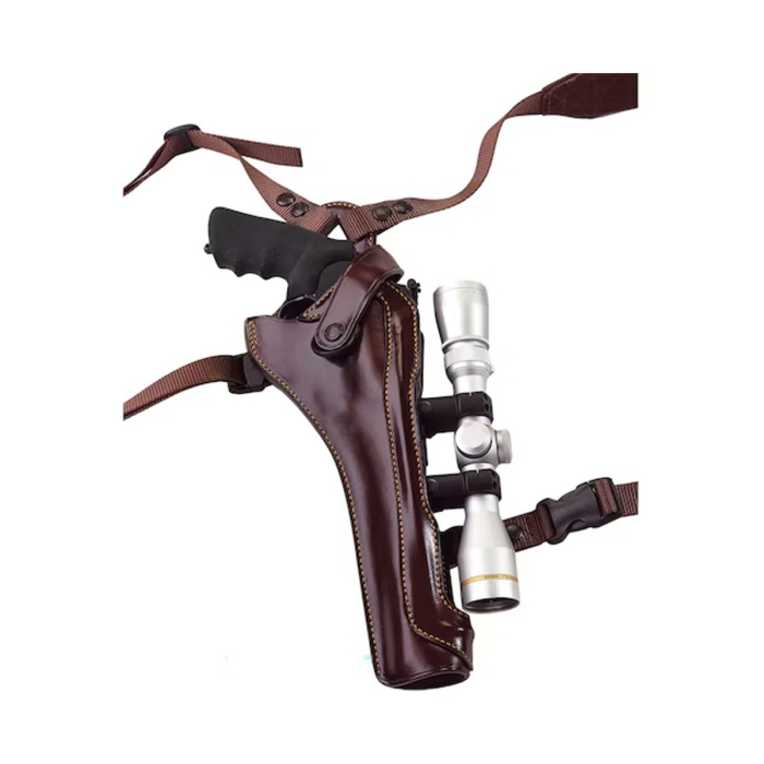 Havana Brown Leather Chest Holster With Harness