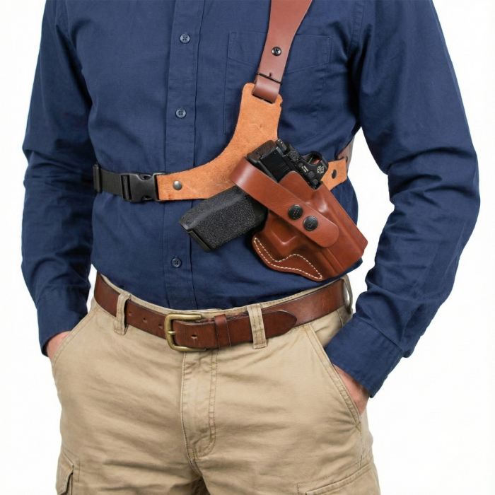 Hybrid Leather Chest Rig Holster