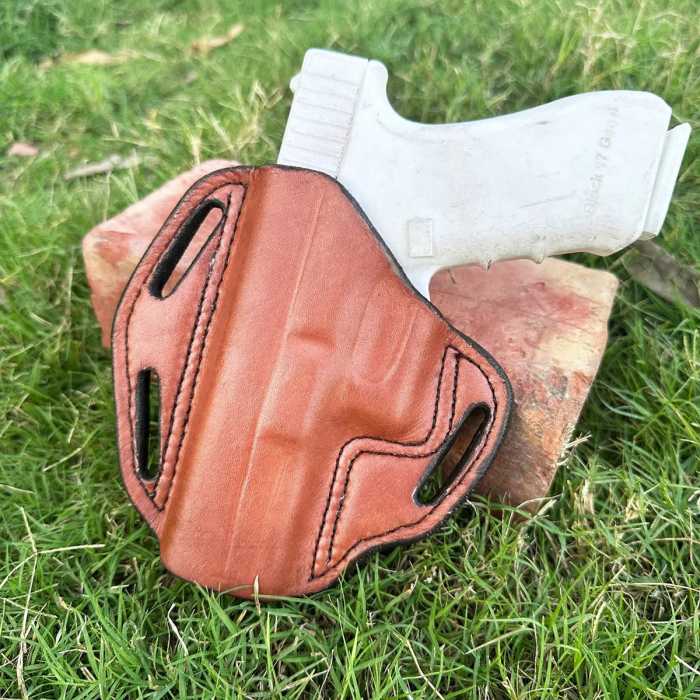OWB Leather Gun Holster With Custom Molding - Premium Handcrafted Multiple Position Carry Leather Holster