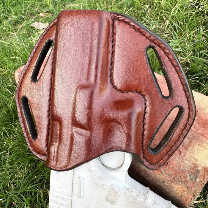 Premium Handcrafted OWB Leather Gun Holster With Custom Molding - Multiple Position Carry Leather Holster
