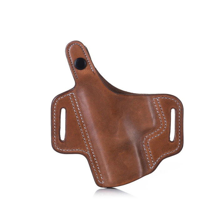 Floral Hand-Carved Leather Gun Holster – OWB Western Holster for Perfect Fit and Security with Reinforced Steel Thumb Break