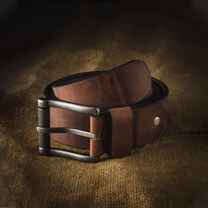 Veg‑Tanned Leather Unisex Jeans Belt