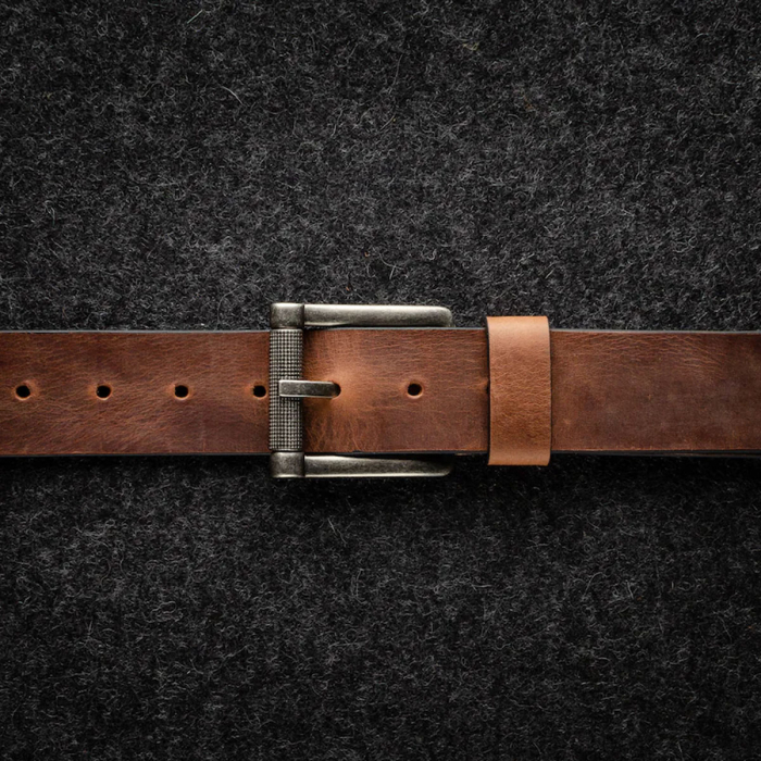 Veg‑Tanned Leather Unisex Jeans Belt