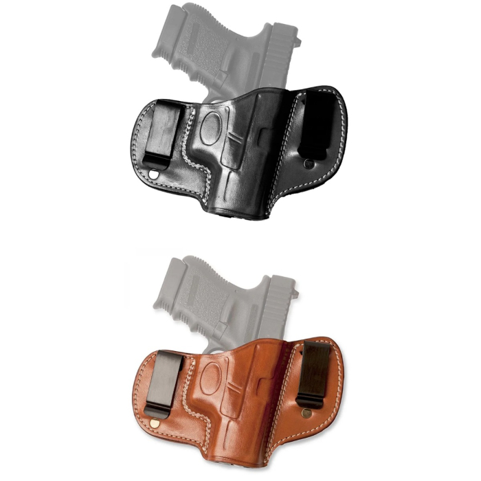 Leather Double Clip IWB Holster With Optic Cut