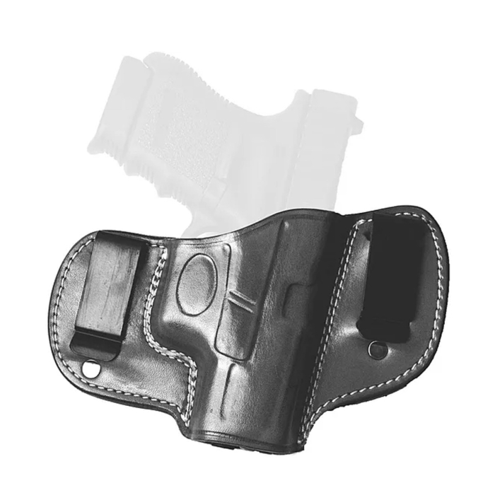 Leather Double Clip IWB Holster With Optic Cut