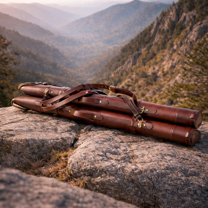 Leather Double Shotgun Slip Case
