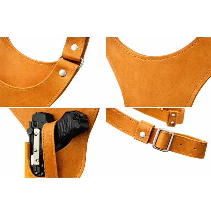 Leather Drop Leg Holster with Yoke Strap