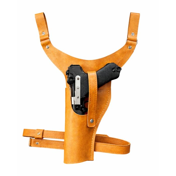 Leather Drop Leg Holster with Yoke Strap