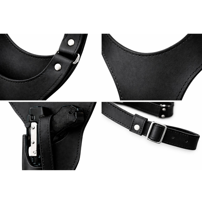 Leather Drop Leg Holster with Yoke Strap