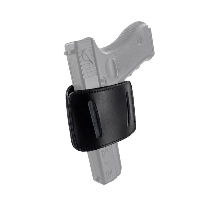 Black Leather Concealed Carry IWB OWB Clip Holster