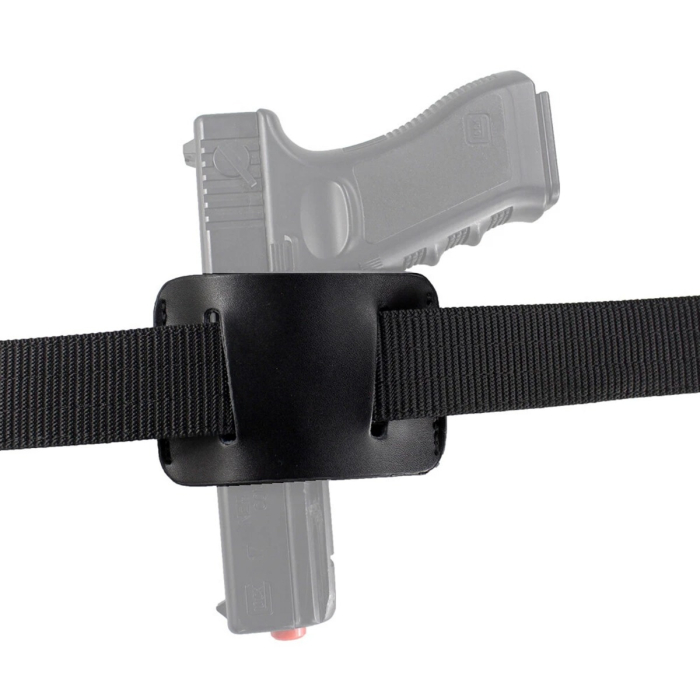 Black Leather Concealed Carry IWB OWB Clip Holster