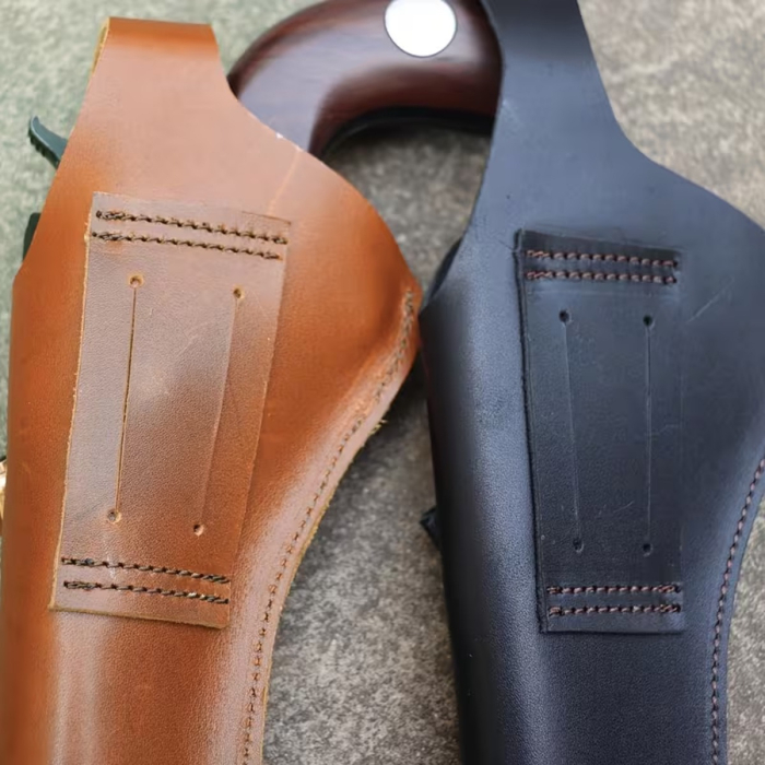 Vintage Western Leather Revolver Holster with Cartridge Loops