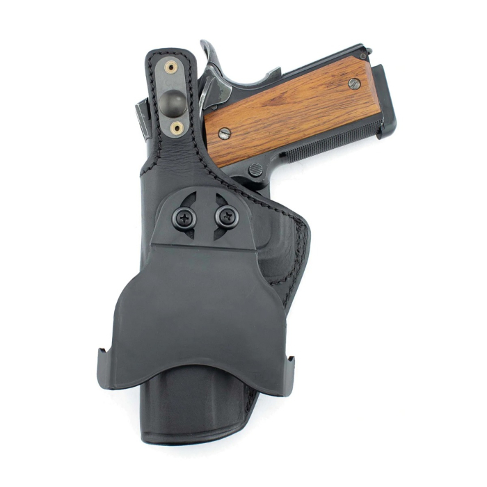 Leather Rotating Paddle Holster With Thumb Release