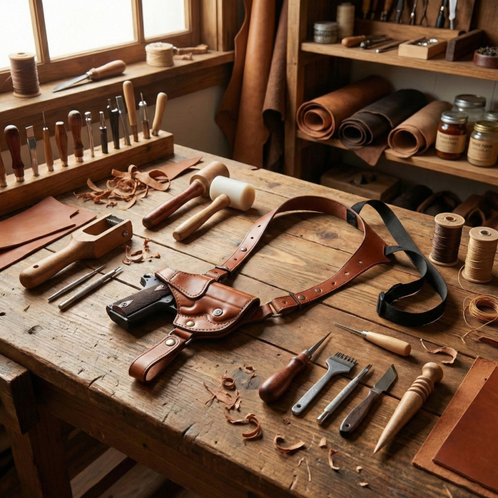 Leather Single Shoulder Holster for All-Day Carry