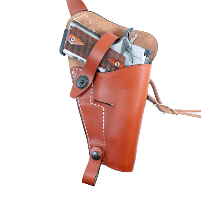 Brown Leather Tanker Style Shoulder Holster