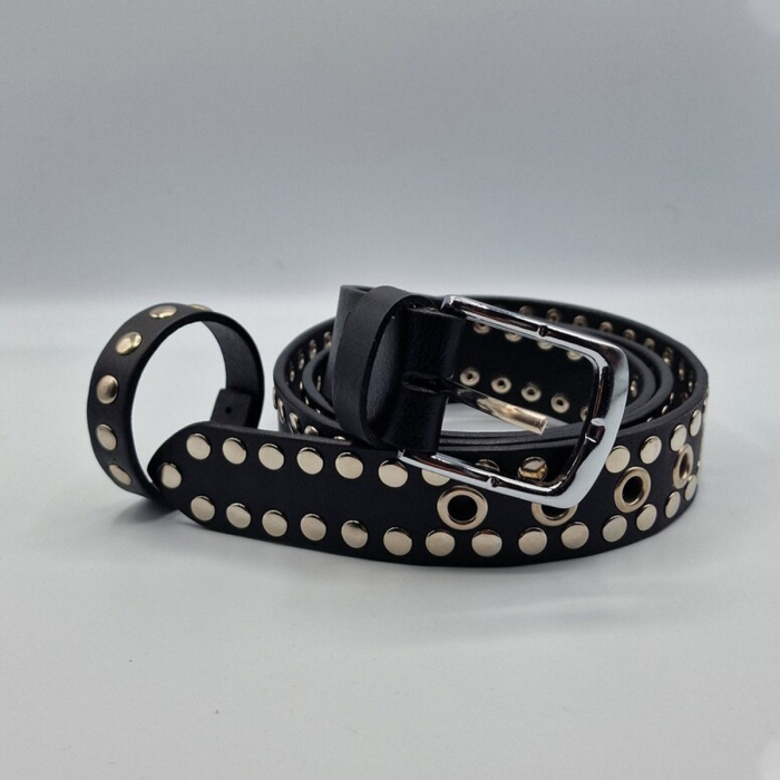 Leathershire Studded Biker Leather Belt 
