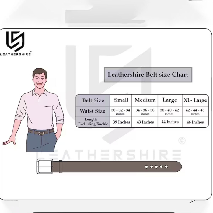 Leathershire Studded Biker Leather Belt 