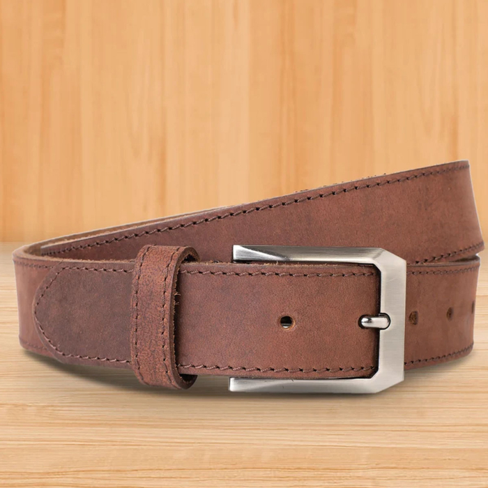 Men’s Genuine Brown Leather Belt