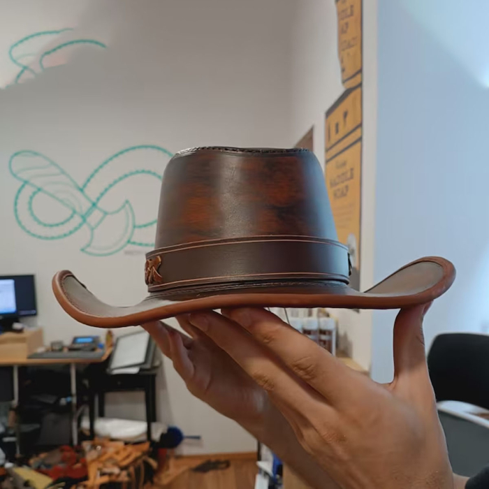 Custom-Order Leather Cowboy Hat