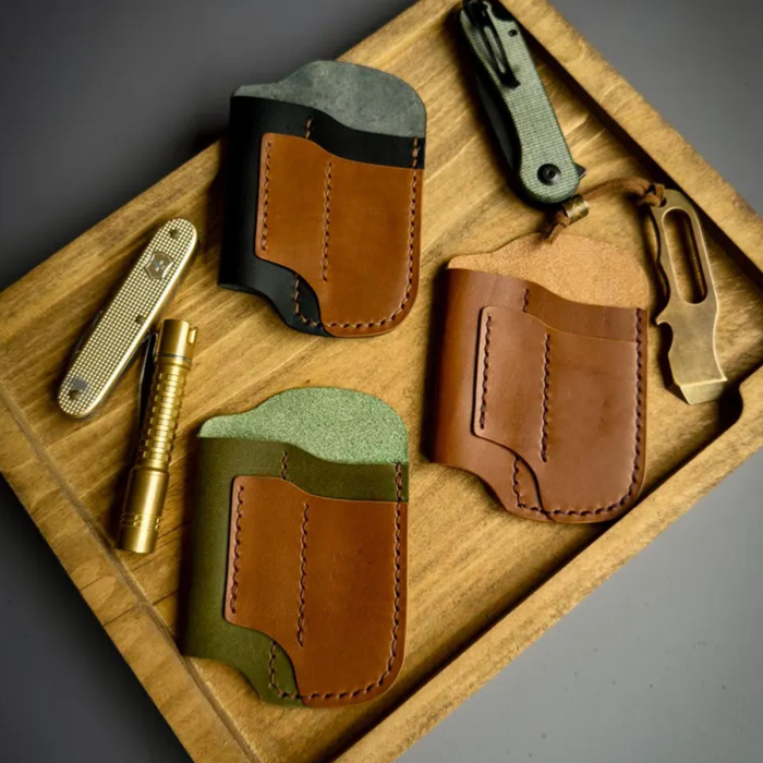 Brown Leather EDC Pocket Organizer