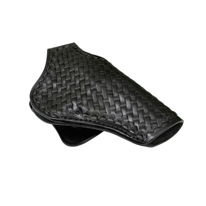 Leather Paddle Holster Fits Glock 17, 19, 21, 26, 27, 30, 43, 43X – Thumb Break – Genuine Black Leather