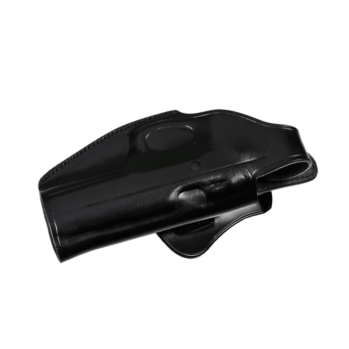 Premium Genuine Black Leather Paddle Holster for Glock 17/19/21/26/27/30/43/43X – Thumb-Break Retention