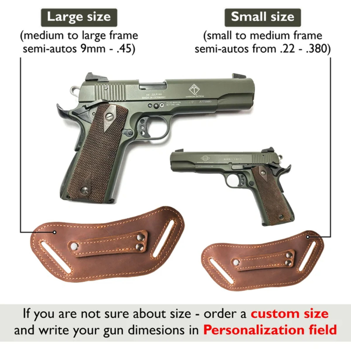 Leather Slider Holster – Gun Belt Slide Holster for Revolvers & Pistols (Fits Smith & Wesson Models)