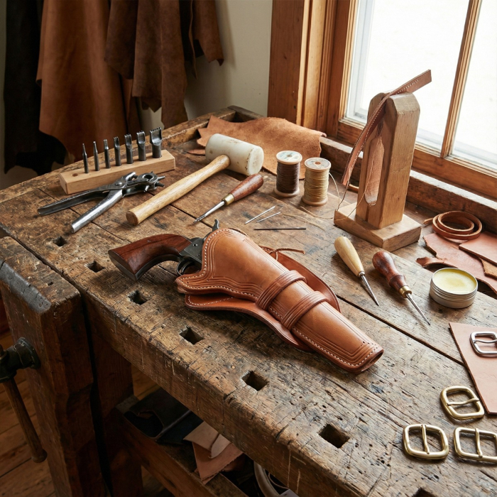 Lined Gunfighter Leather Holster