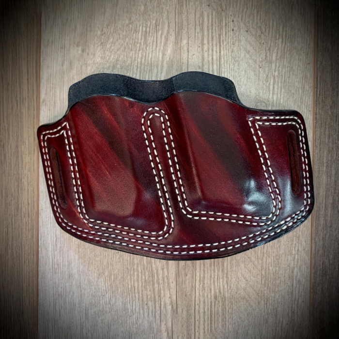 Mahogany Leather OWB Holster With Mag Carrier