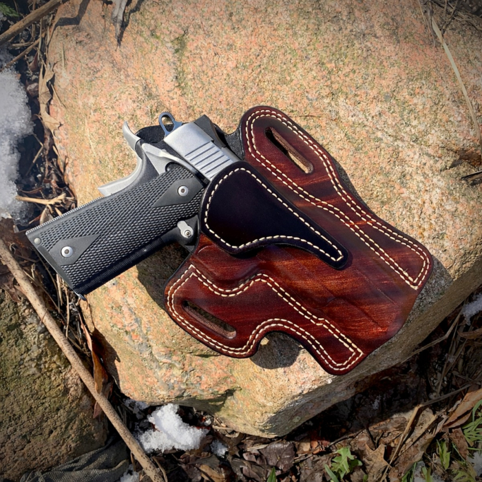 Medium Brown Leather OWB Full-Size Holster