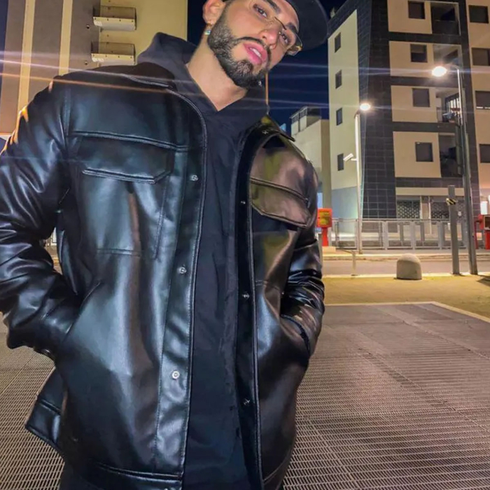 Men’s Black Faux Leather Jacket