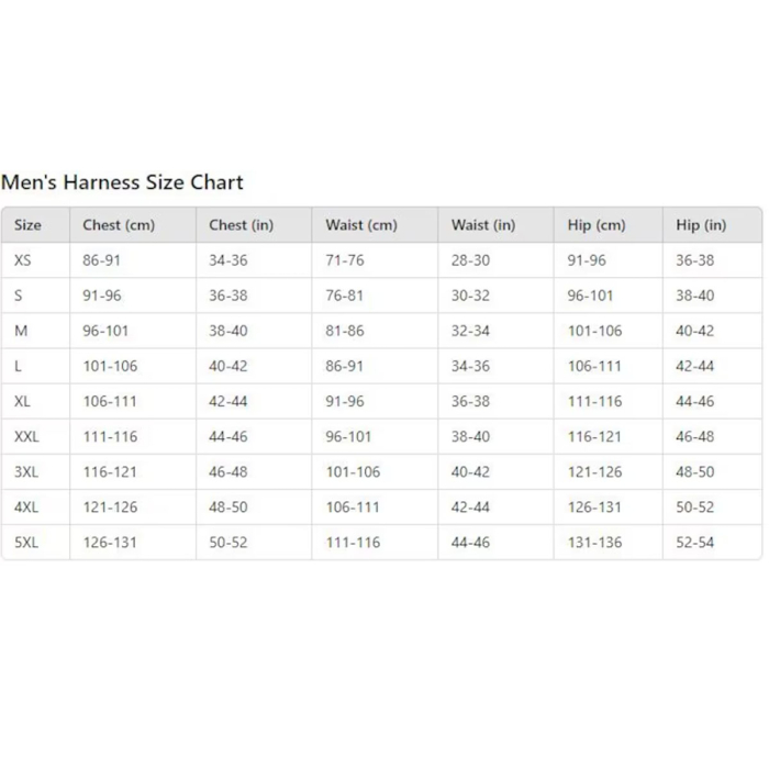 Men’s Black Leather Chest Harness – Adjustable Genuine Leather Strap for Bold Style