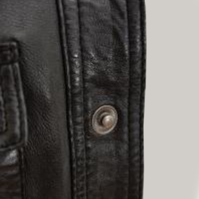 Men’s Black Lambskin Leather Shirt