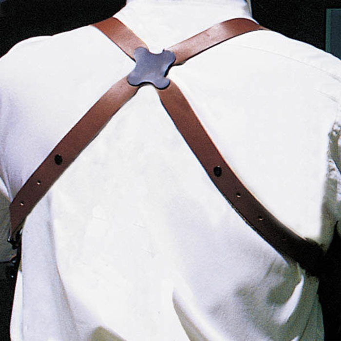 Classic Brown Leather Shoulder Holster System