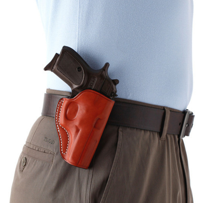 Brown Minimalist Belt Holster Open Top