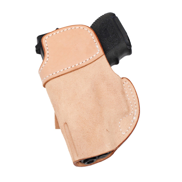 Natural Tan Leather IWB Holster With Dual Belt Straps