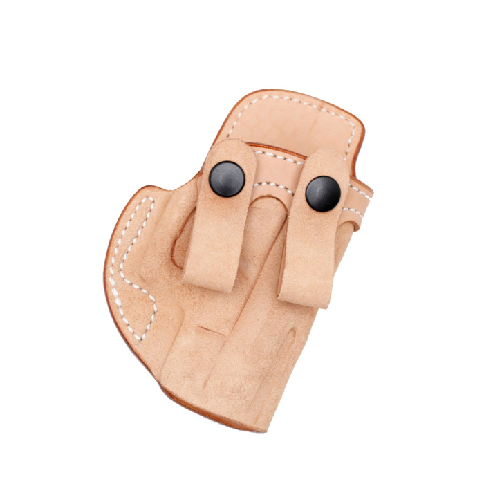 Natural Tan Leather IWB Holster With Dual Belt Straps