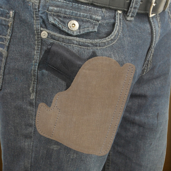 Natural Tan Leather Ambidextrous Pocket Holster