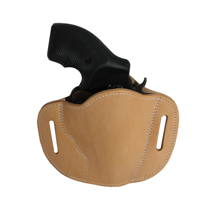 Natural Tan Leather Pancake Belt Slide Holster