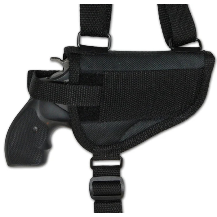Black Nylon Horizontal Shoulder Holster – Single Pistol
