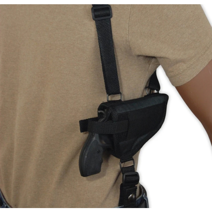 Black Nylon Horizontal Shoulder Holster – Single Pistol
