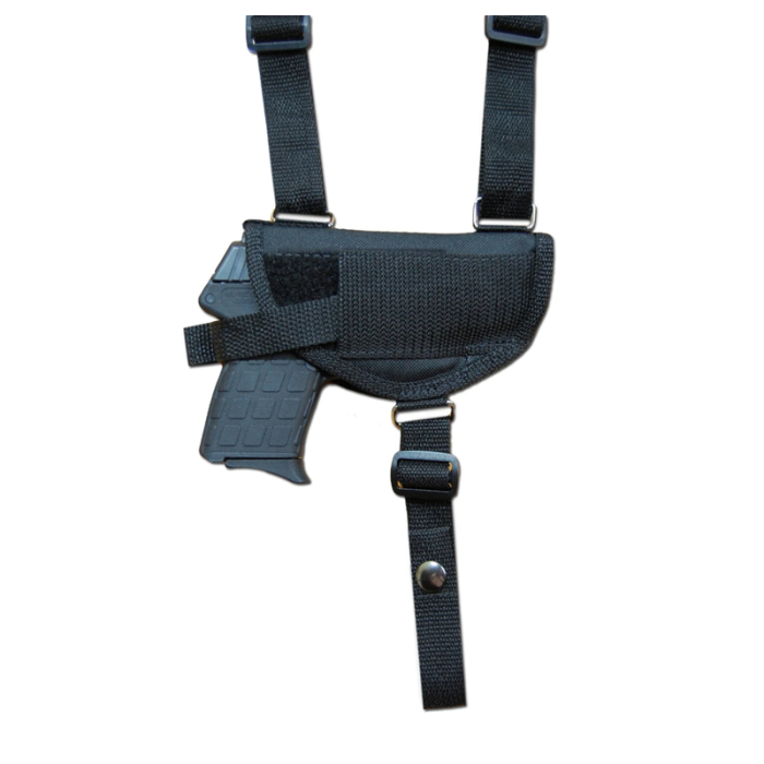 Black Nylon Horizontal Shoulder Holster – Double Mag Pouch