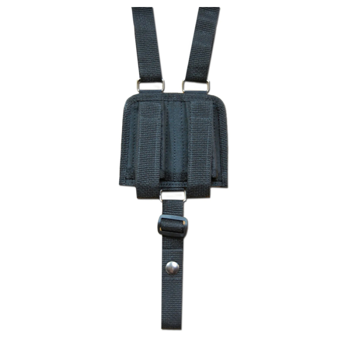 Black Nylon Horizontal Shoulder Holster – Double Mag Pouch