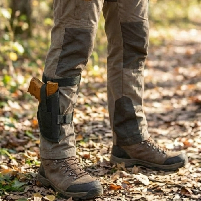 Black Nylon Ankle Holster Compact Pistol