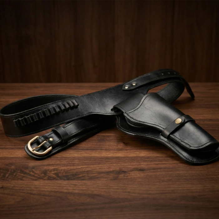 Leather Double Holster Gun Belt Rig