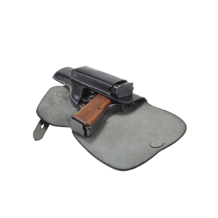 Black Leather OWB Flap Holster